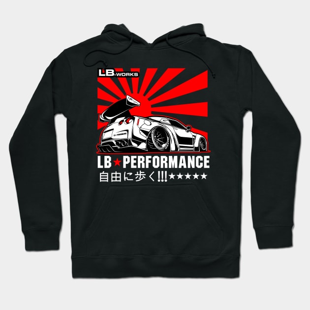 Nissan GT-R R35 Liberty Walk Hoodie by rizadeli